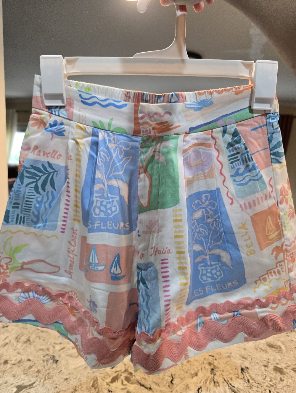NWT Prosperina Sienna Multi Print Cotton Tab Shorts XS - Picture 5 of 9
